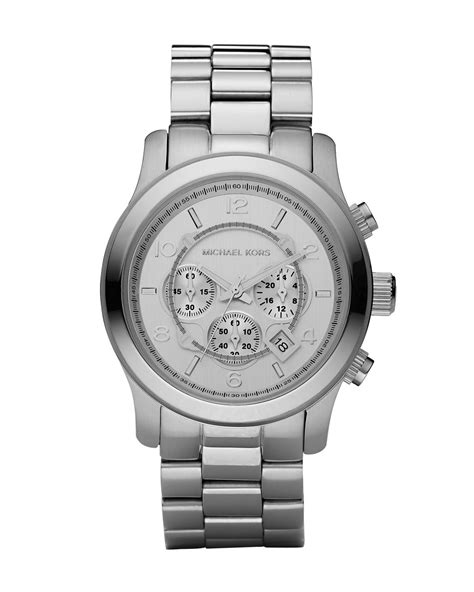 michael kors silver oversized runway watch amazon|michael kors watch 250300.